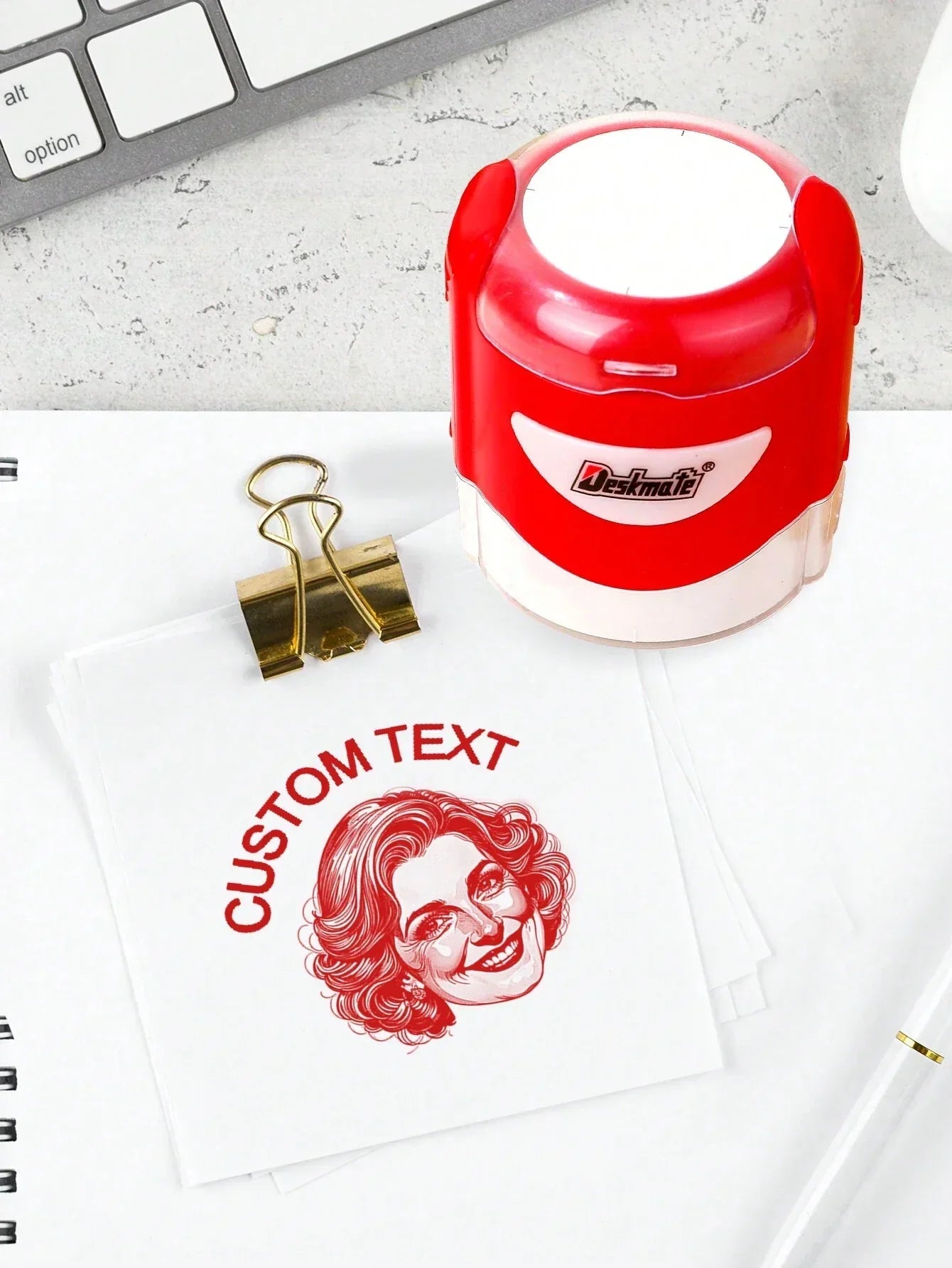 Self Inking Face & Logo Stamp By StampMyBrand®