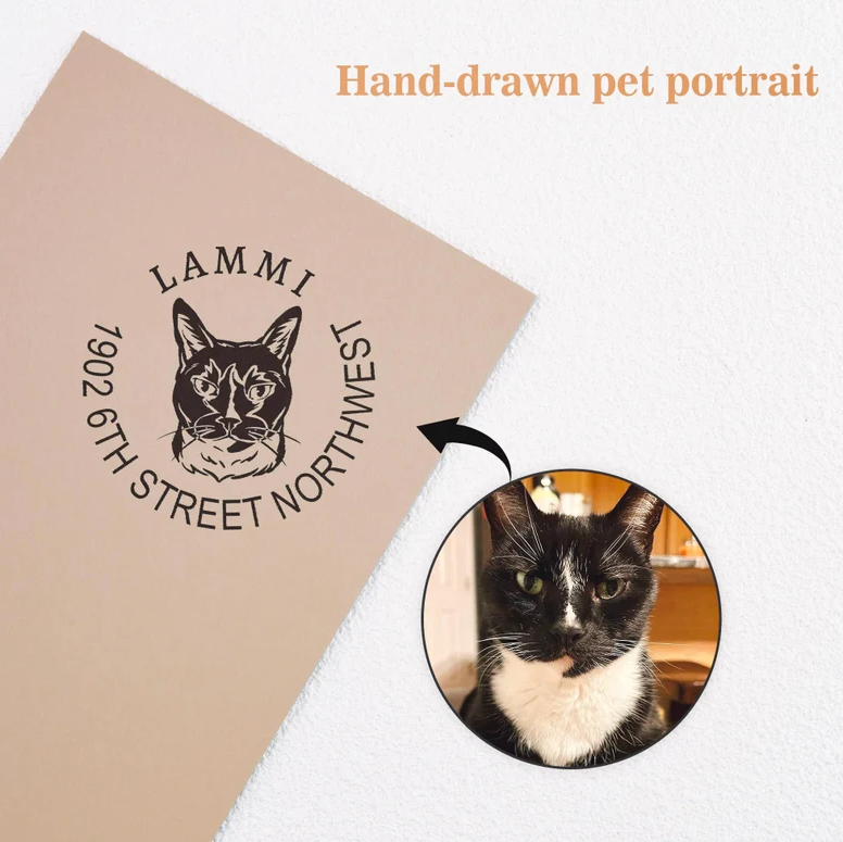 Custom Face Address Stamp From Photo By StampMyBrand®