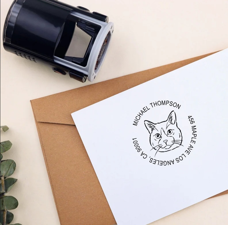 Custom Face Address Stamp From Photo By StampMyBrand®