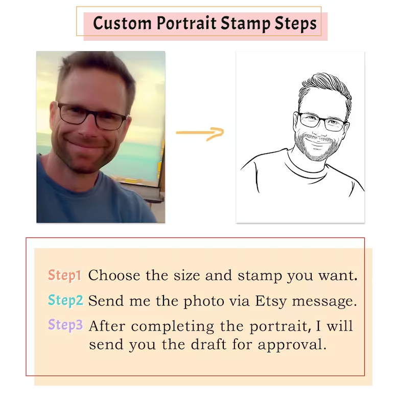 Custom Portrait Stamp From Photo By StampMyBrand®