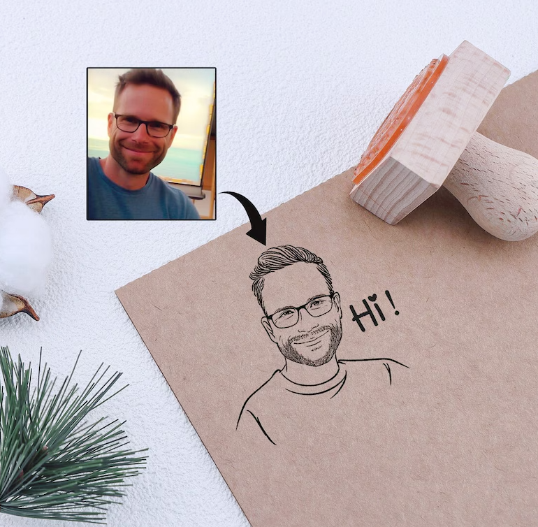 Custom Portrait Stamp By StampMyBrand®