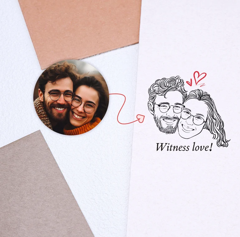 Custom Couple Stamp By StampMyBrand®