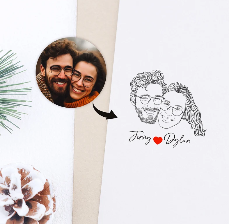 Custom Couple Stamp By StampMyBrand®